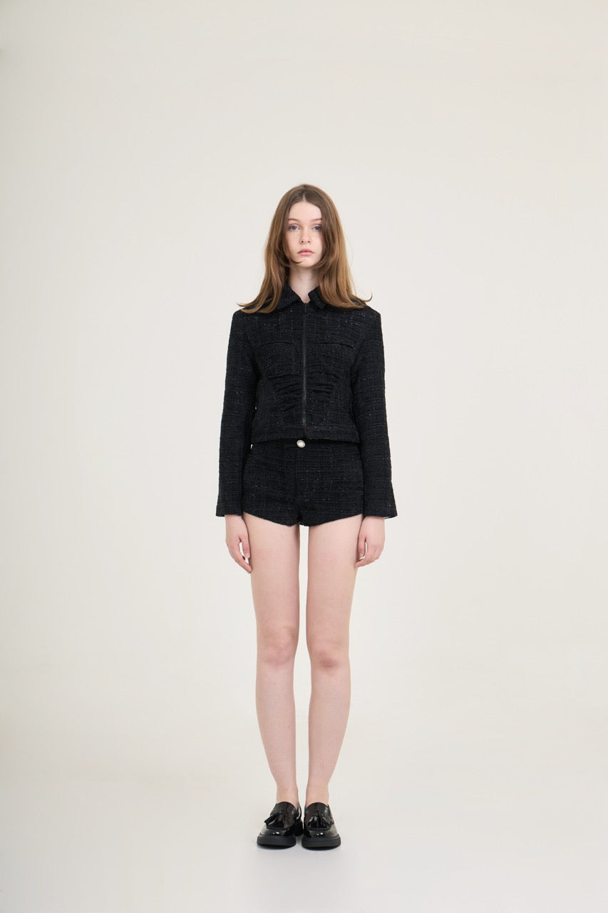 Olivia Tweed Jacket Black