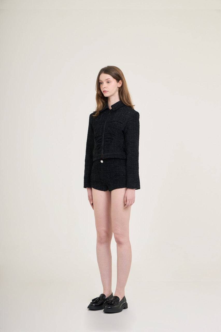 Olivia Tweed Jacket Black