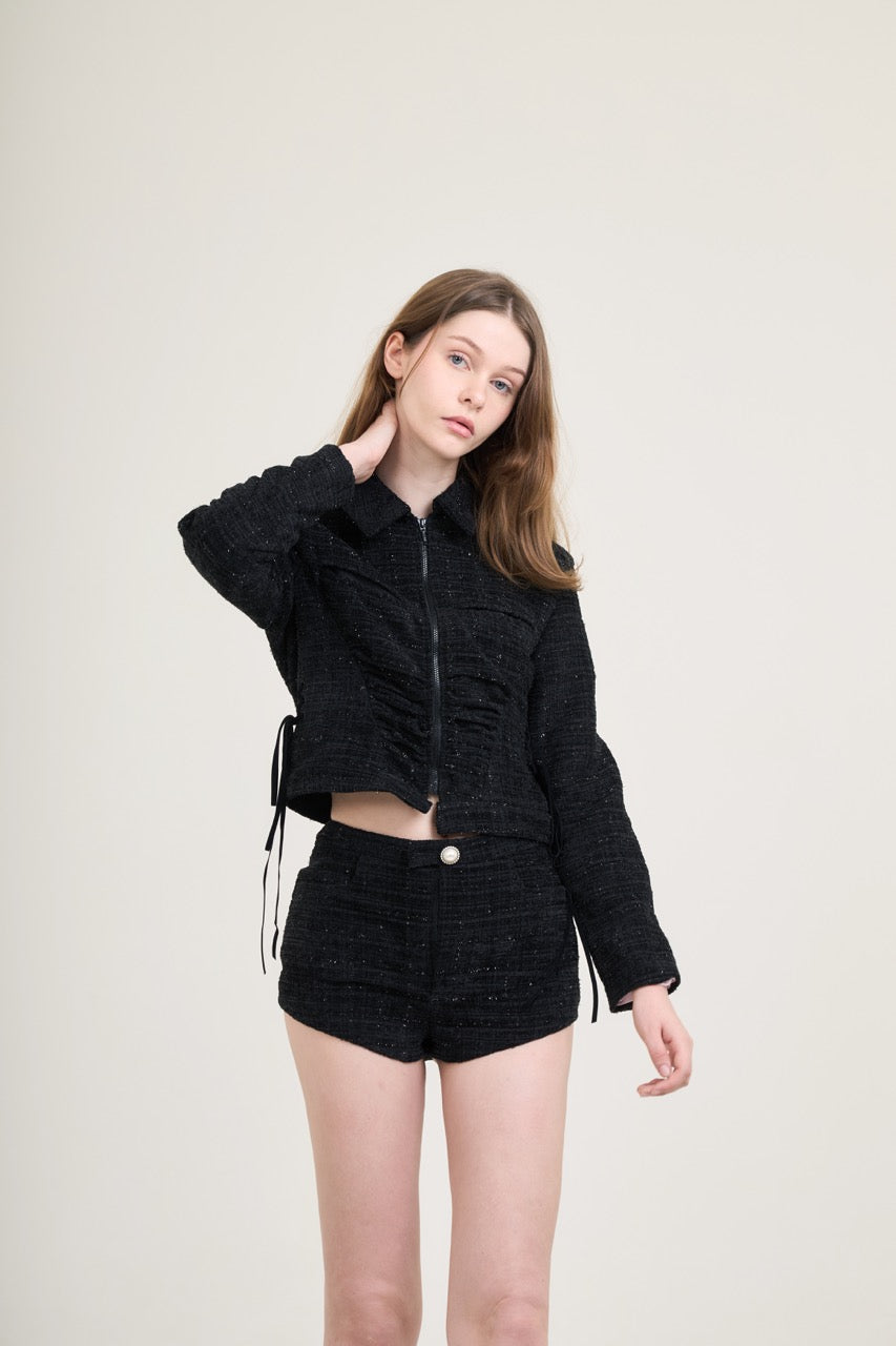 Olivia Tweed Jacket Black