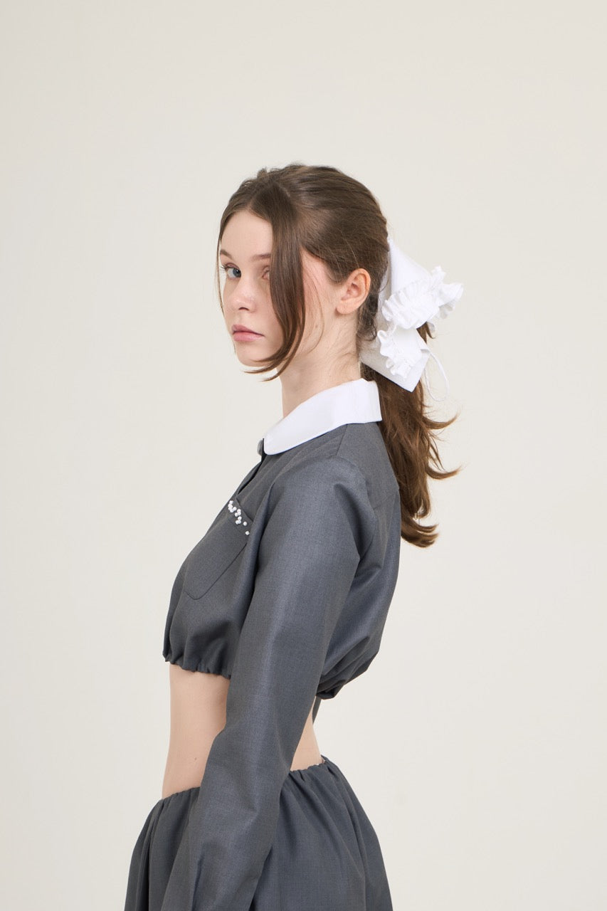 Leila Scrunchie White