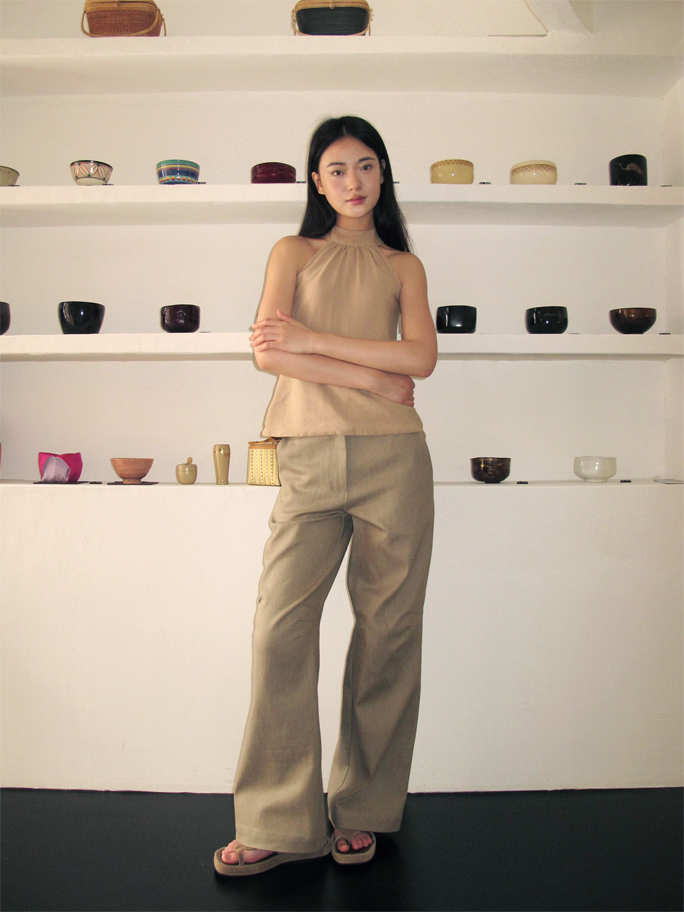 Carolyn Halter Top Beige