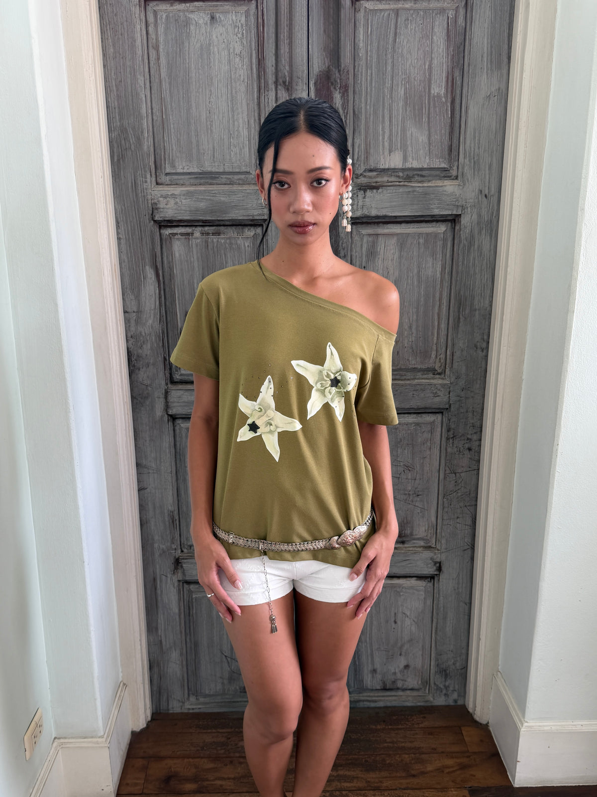 Ruk Off Shoulder Relaxed Tee