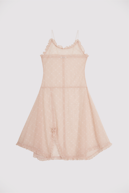 Augury Mesh Dress Nude