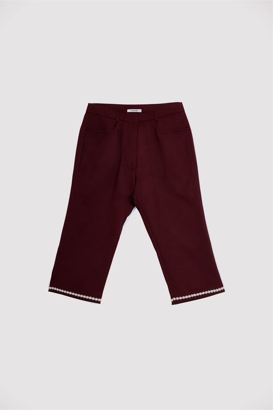 Reggie Capris Burgundy