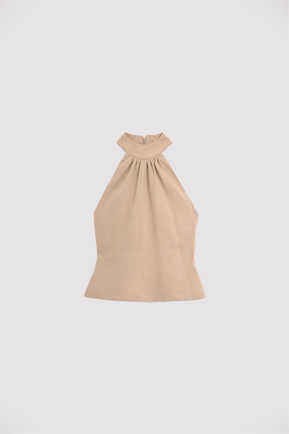 Carolyn Halter Top Beige