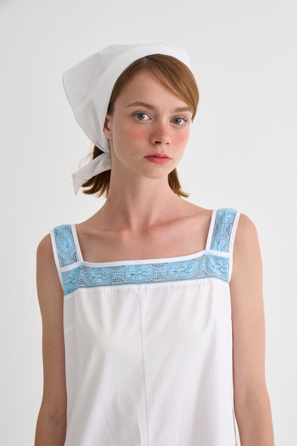 Ophelia Cotton Playsuit Sea Salt