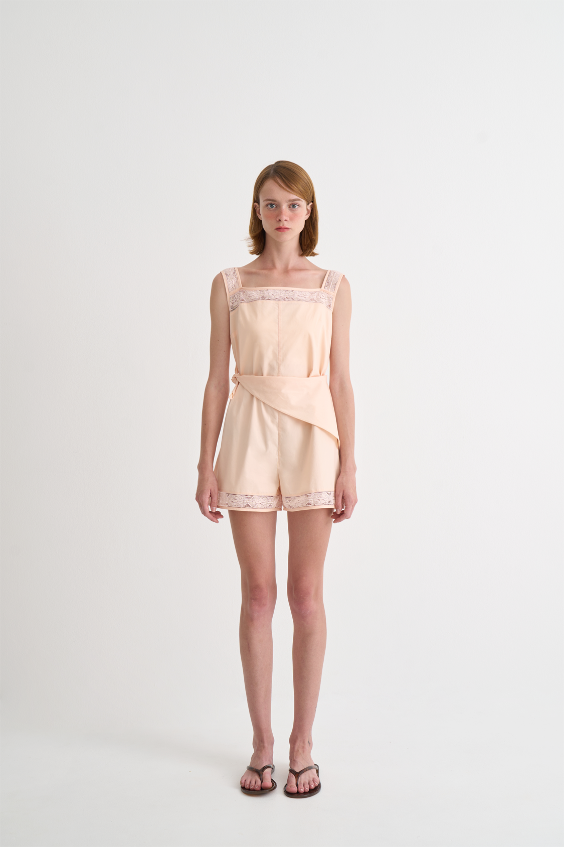 Ophelia Cotton Playsuit Peach