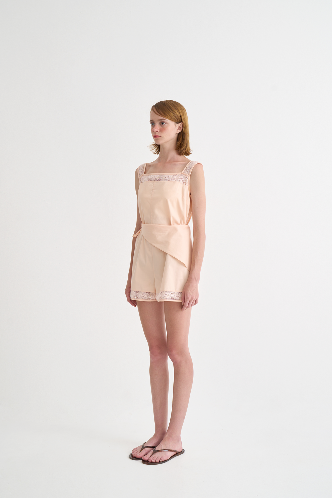 Ophelia Cotton Playsuit Peach