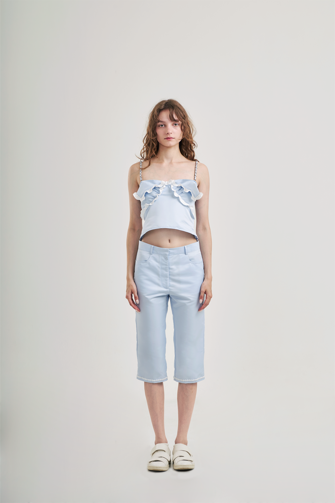 Sully Crop Top Powder Blue