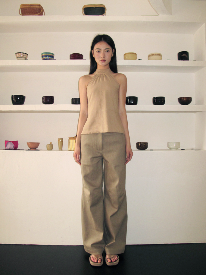 Carolyn Halter Top Beige