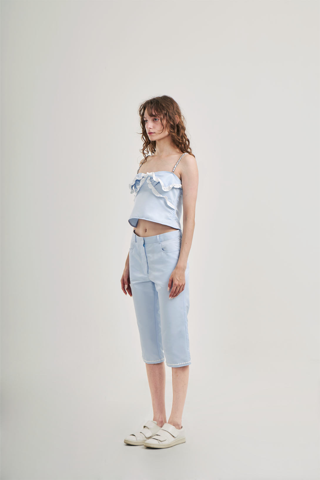 Sully Crop Top Powder Blue