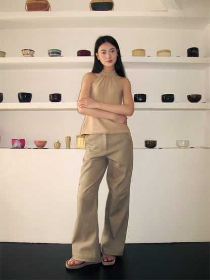Carolyn Halter Top Beige