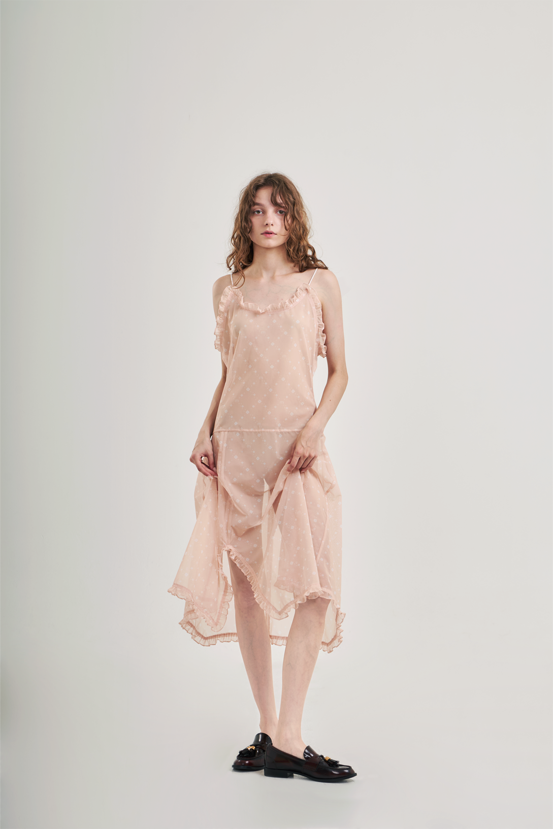 Augury Mesh Dress Nude