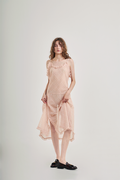 Augury Mesh Dress Nude