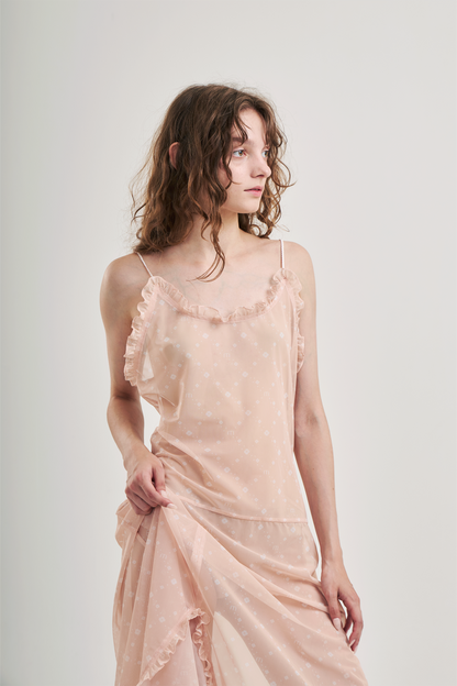 Augury Mesh Dress Nude