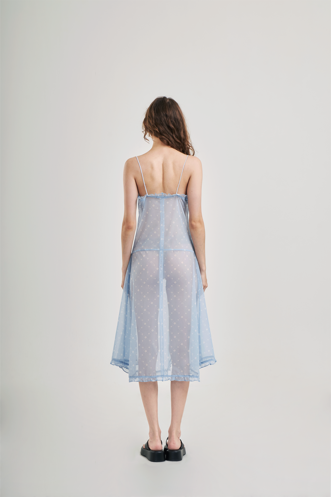 Augury Mesh Dress Powder Blue