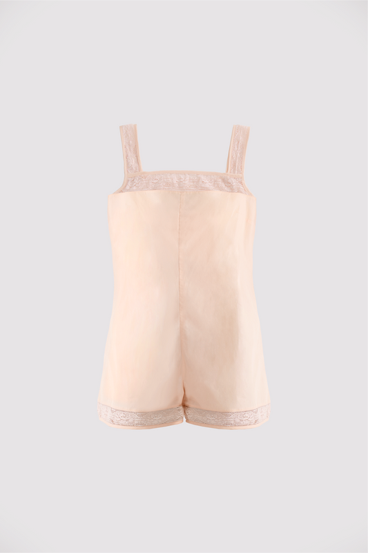 Ophelia Cotton Playsuit Peach