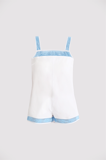 Ophelia Cotton Playsuit Sea Salt